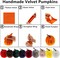 8pcs Assorted Size Fake Handmade Champagne Velvet Pumpkins Artificial Fall Harvest Halloween Decoration
